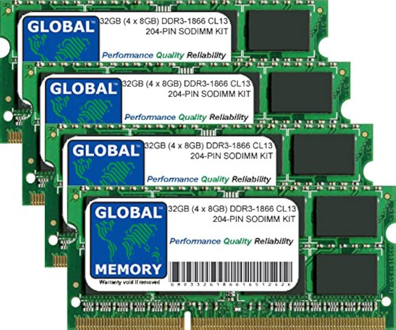 32GB (4 x 8GB) DDR3 1866MHz PC3-14900 204-PIN SODIMM Memoria RAM Kit para Intel iMac 27 Pulgadas Retina 5K (Finales DE 2015)
