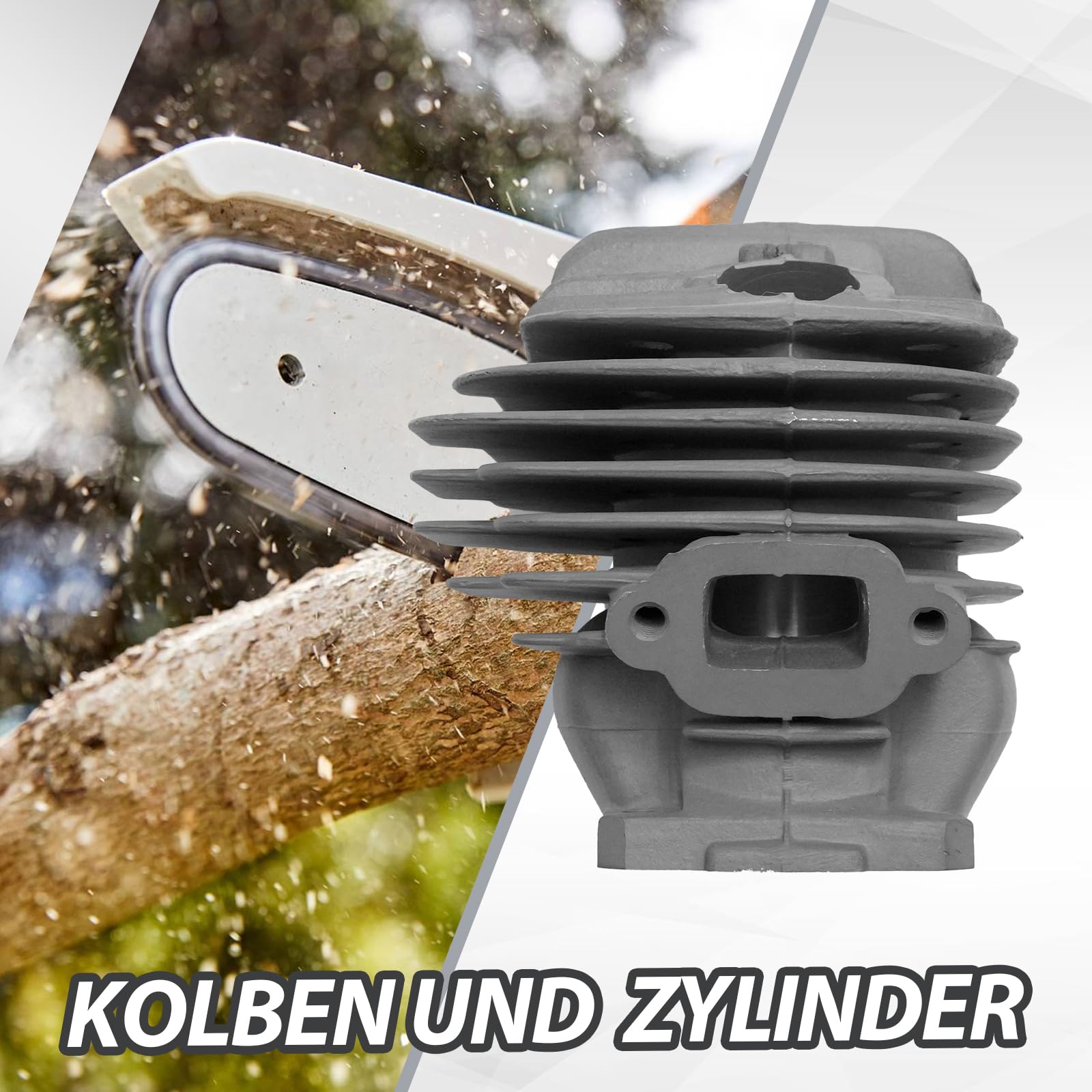 Hoypeyfiy 1121-020-1215 Zylinder und Kolbensatz, Ersatz für Stihl 026, MS 260, MS 260 C, MS 260 D und Serie Kettensäge