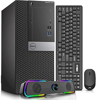 Dell OptiPlex 7040 Tower Computers Desktop PC,32GB DDR4 New 512GB M.2 NVMe SSD+1TB HDD, AX210 Built-in WiFi 6e Bluetooth 5.3,Intel i5-6500 3.2GHz,Refurbished Computer Tower,Windows 10 Pro(Renewed)