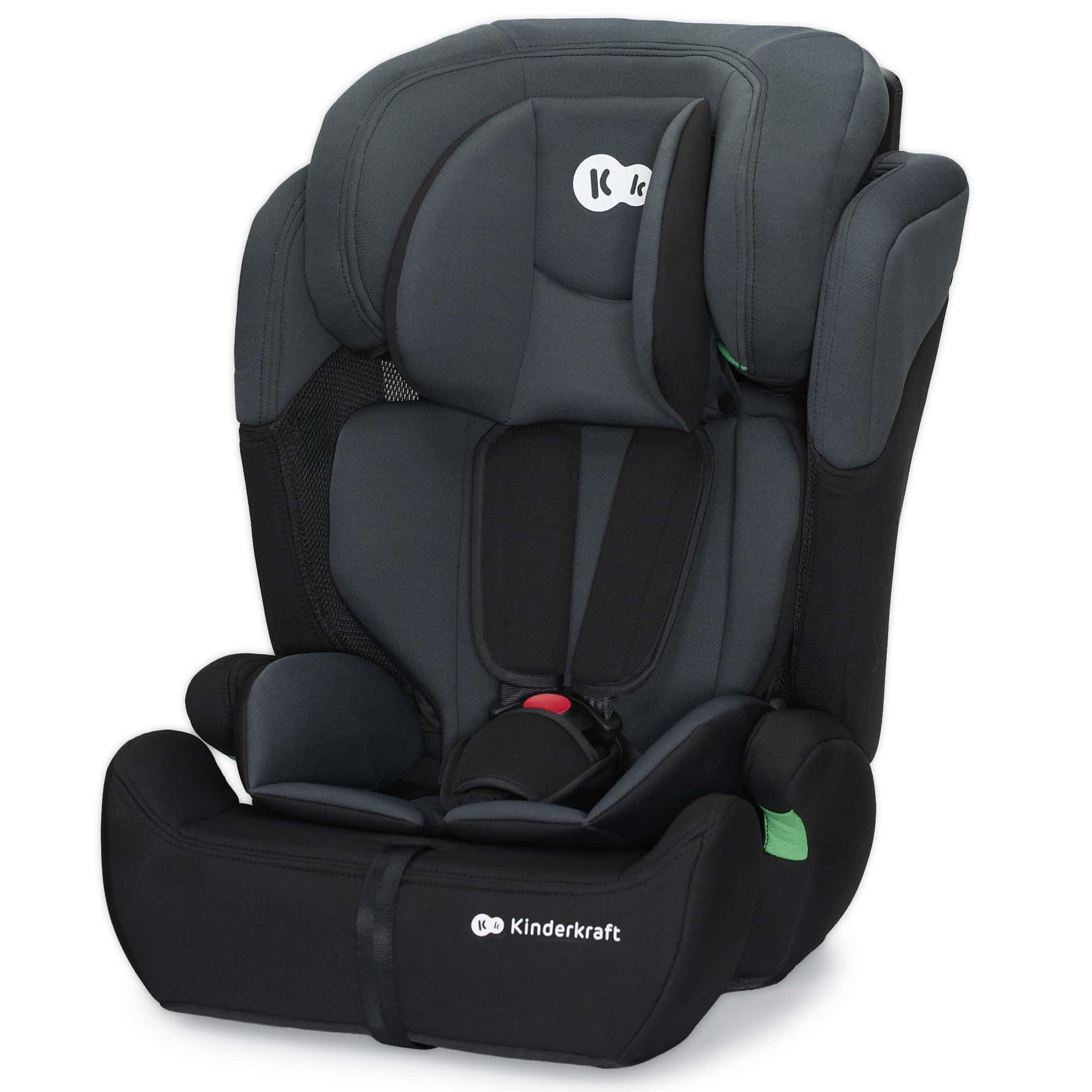 kk Kinderkraft Car Seat Comfort UP, I-Size Booster Child Seat, with 5 Point Harness, Adjustable Headrest, for Toddlers, Infant, Group 1/2/3, 9-36 Kg, Up to 12 Years, Black