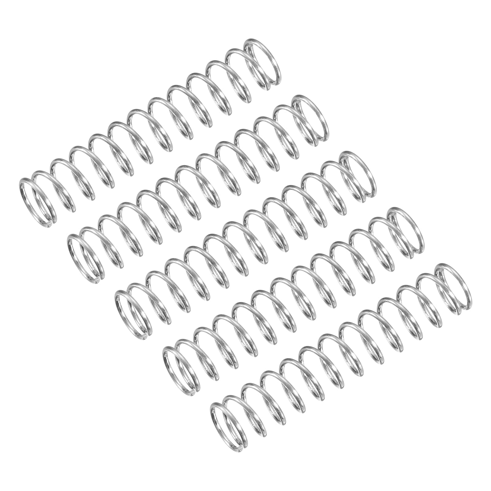 uxcell Compression Spring, 5Pcs 304 Stainless Steel, 7mm OD, 0.6mm Wire Size, 15mm Free Length, Silver Tone — Amazon image 14