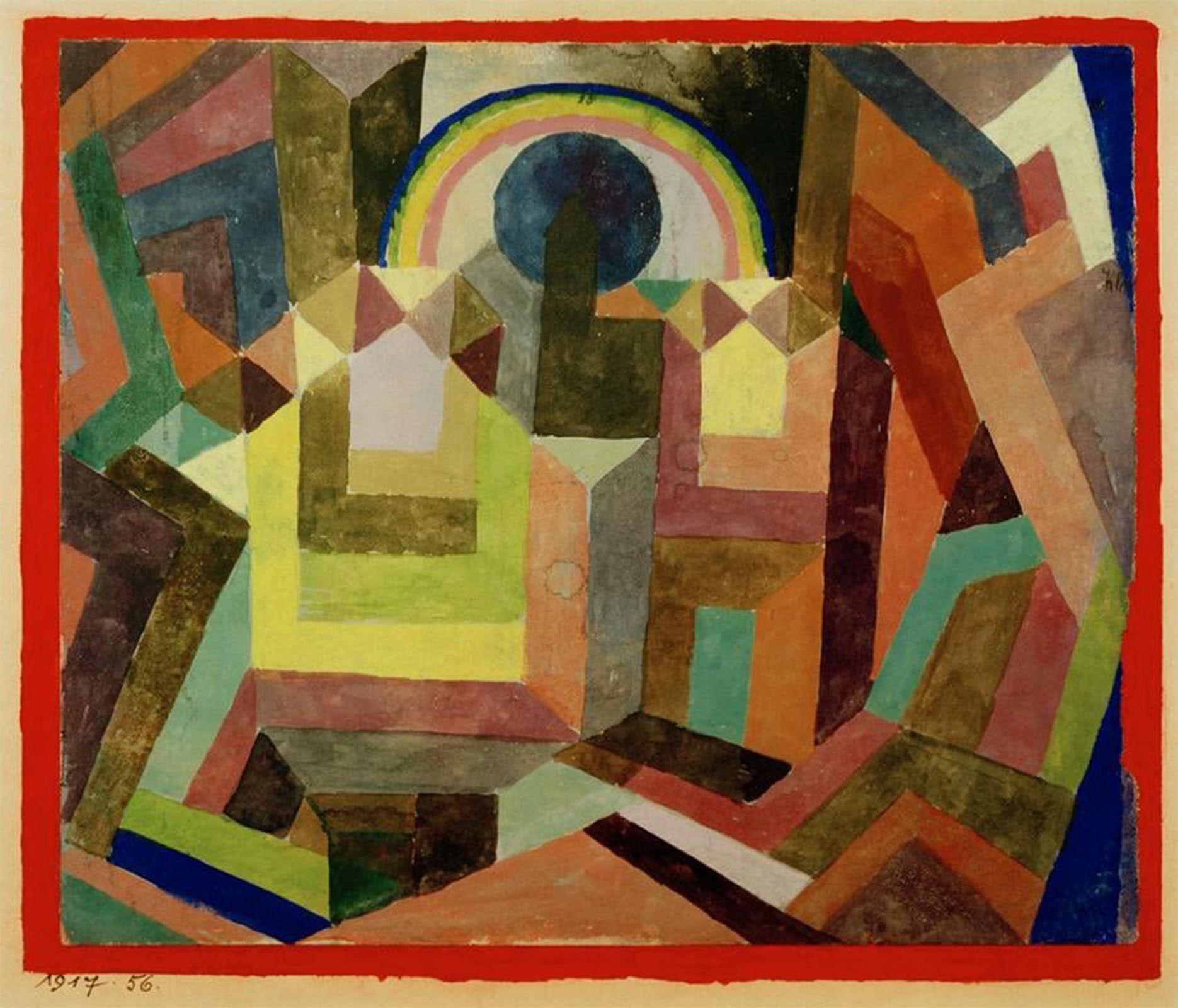 Serendipitp No Frame Vintage Picture Print On Canvas Wall Art Poster With The Rainbow By Paul Klee Artwork Print Poster For Wall Decor 60X90cm