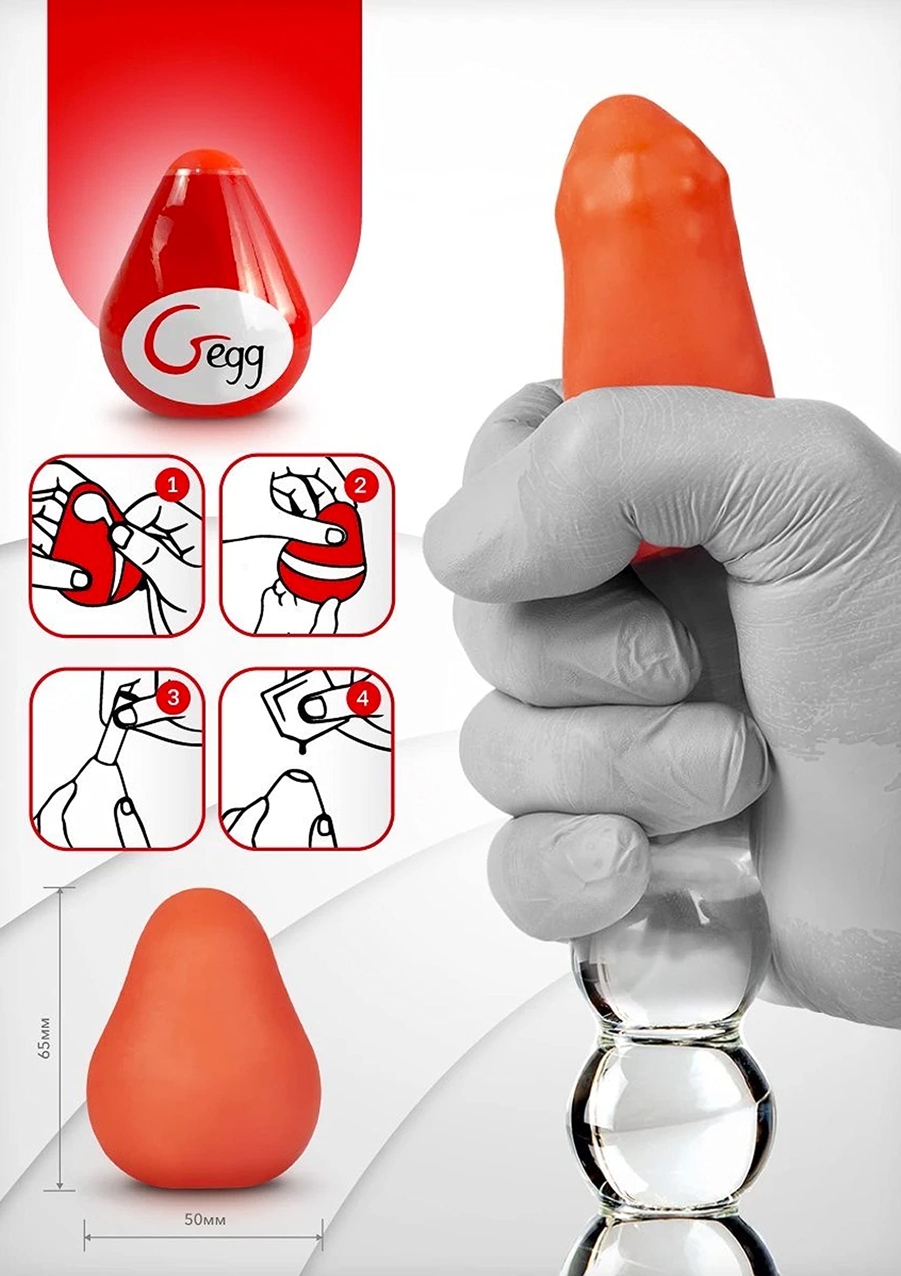 FT LONDON G-EGG Masturbatore – Rosso