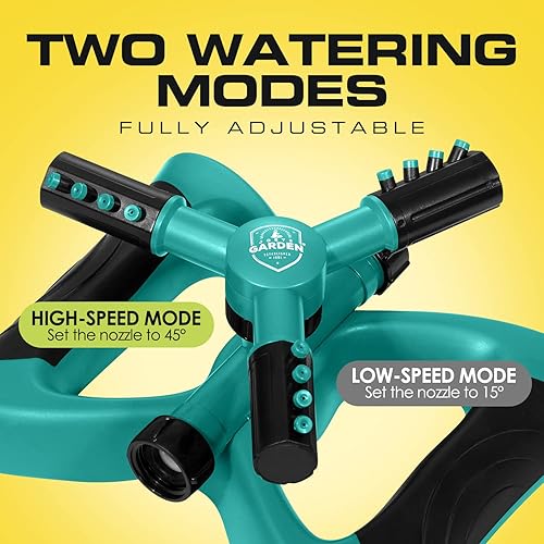 Vista 5 de Joeys - Rociador giratorio para patio, para cobertura de área grande, rociadores de césped y patio (verde)