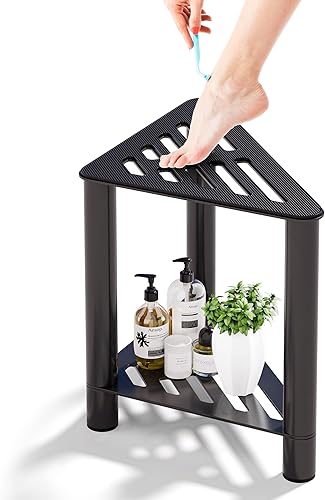 Taburete de ducha para afeitar piernas, banco de ducha para ducha interior, banco de ducha de esquina, reposapiés de afeitado de ducha, adecuado