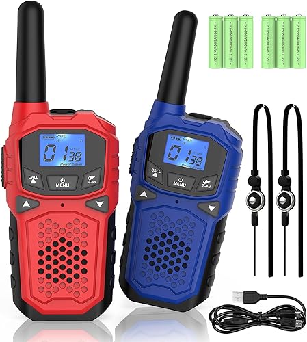 Walkie Talkies para Elec 2 paquetes de Walkie-Talkies recargables para la familia..