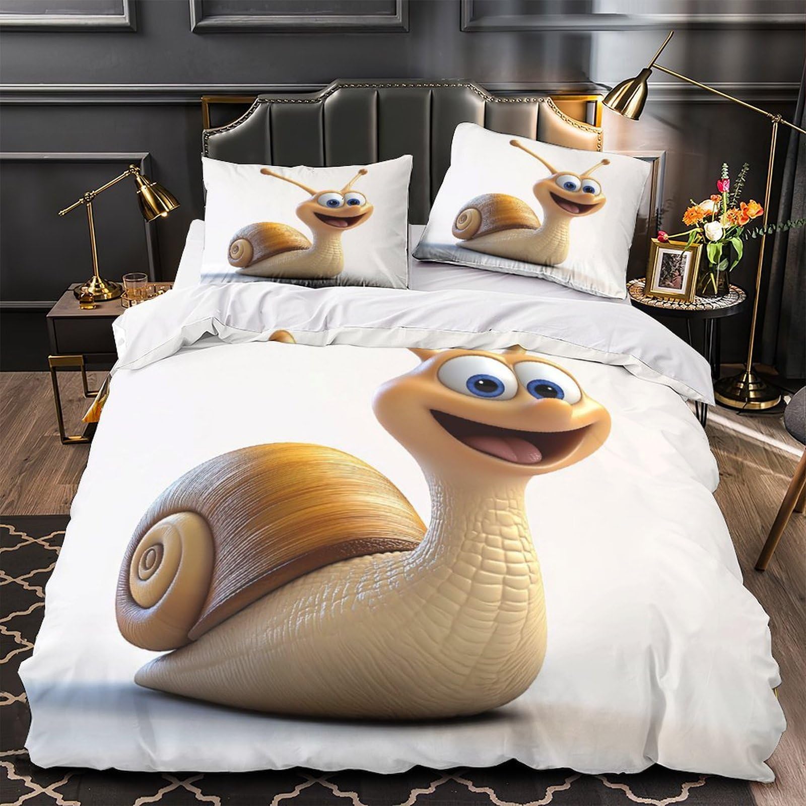 Housse de Couette Camping-Car Imprimé 3D Lit 2 Personnes Résistante et Hypoallergénique