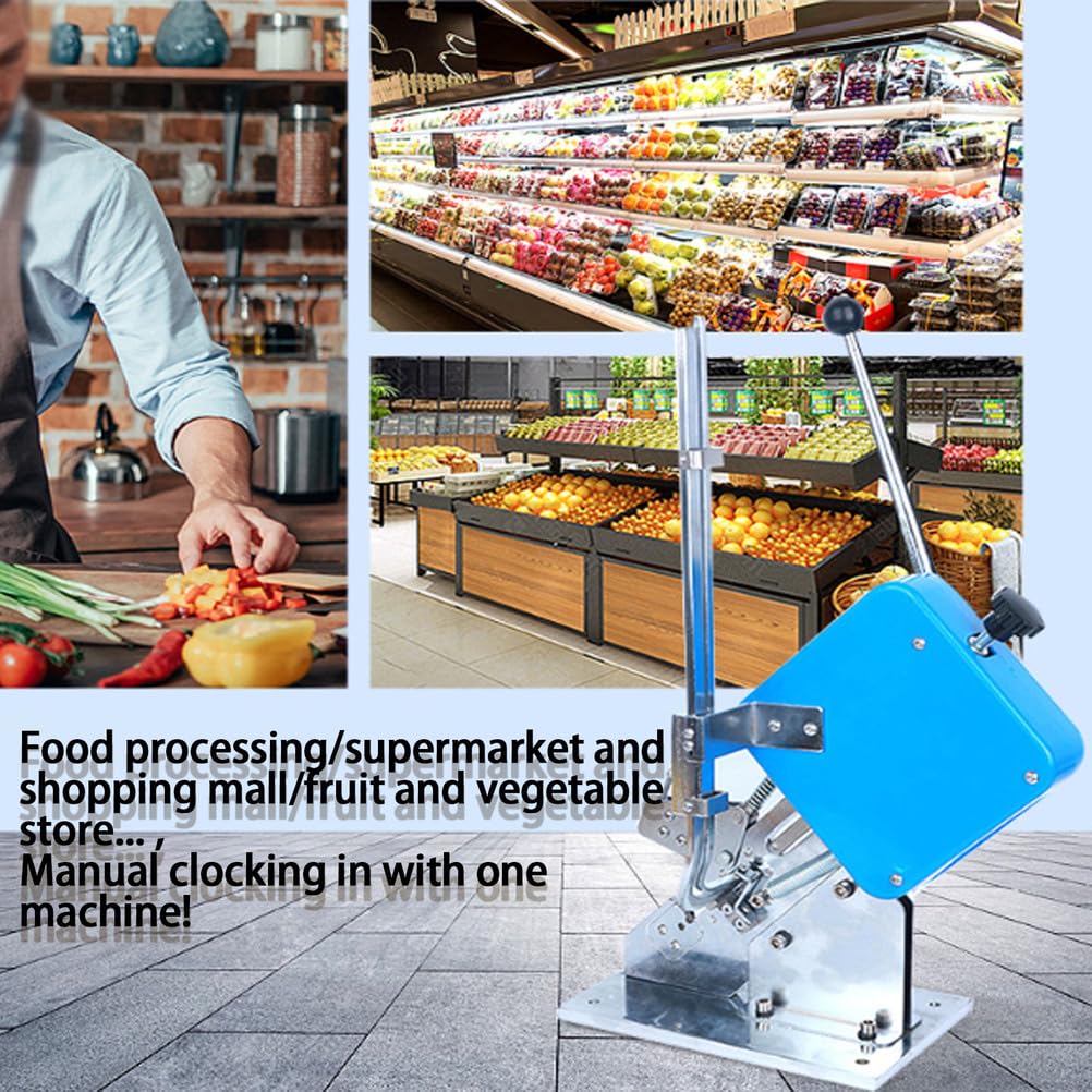 Genérico Pinza para Embutidos en Forma de U, máquina de pinzado Manual, tensión Ajustable de Alta Resistencia para Bolsas de Alimentos, supermercados y cafeterías.