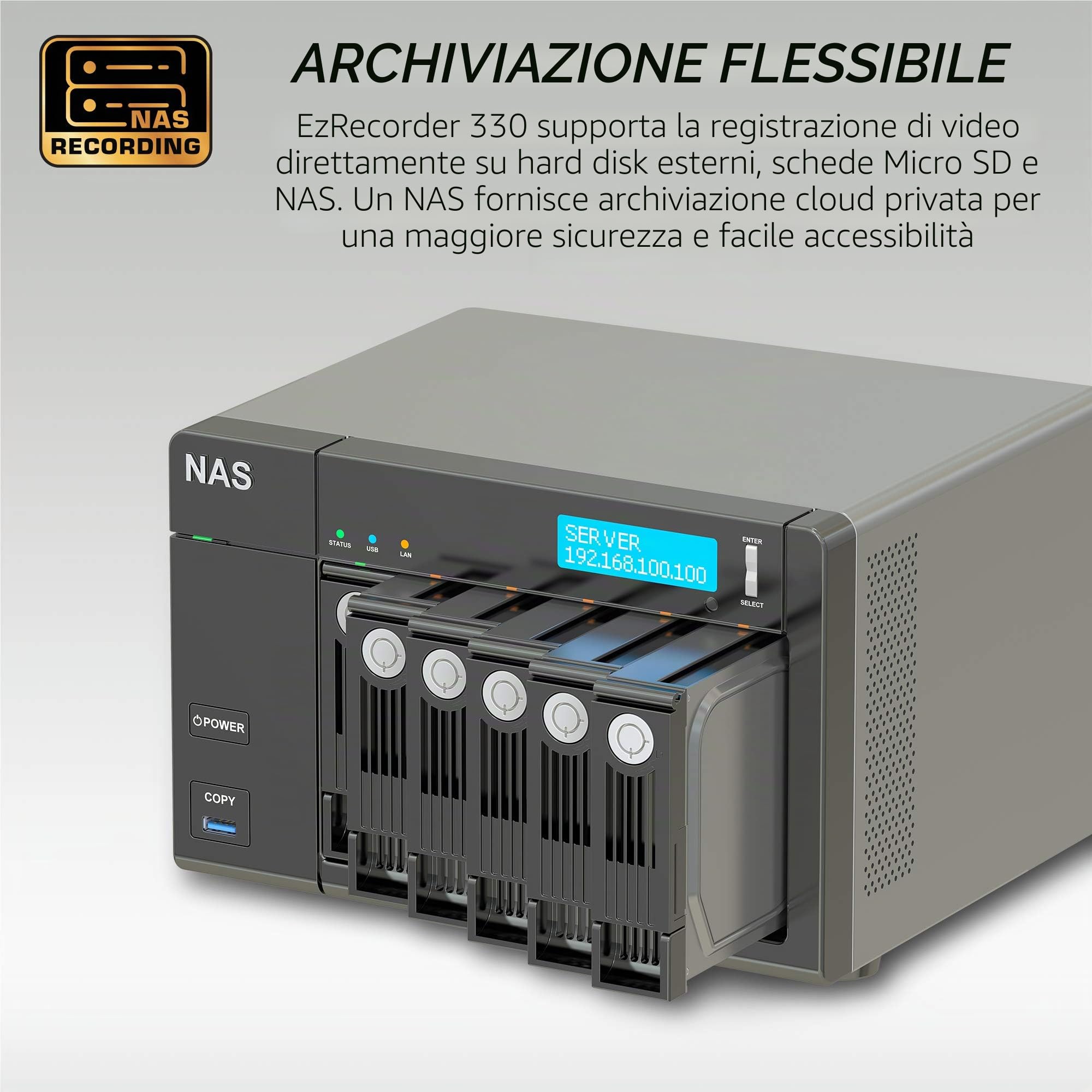 AVerMedia EZRecorder 330 - Registrazione 4K Pass-Through e 1080p60, DVR HDMI, convertitore Digitale, Registrazione Programmata, Senza PC (ER330)