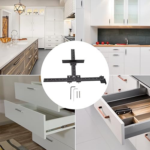 Miniatura 7 de CHICIRIS Plantilla de hardware de gabinete, Herramienta de plantilla de manija de gabinete de aleación de aluminio, Plantilla de manija de gabinete,