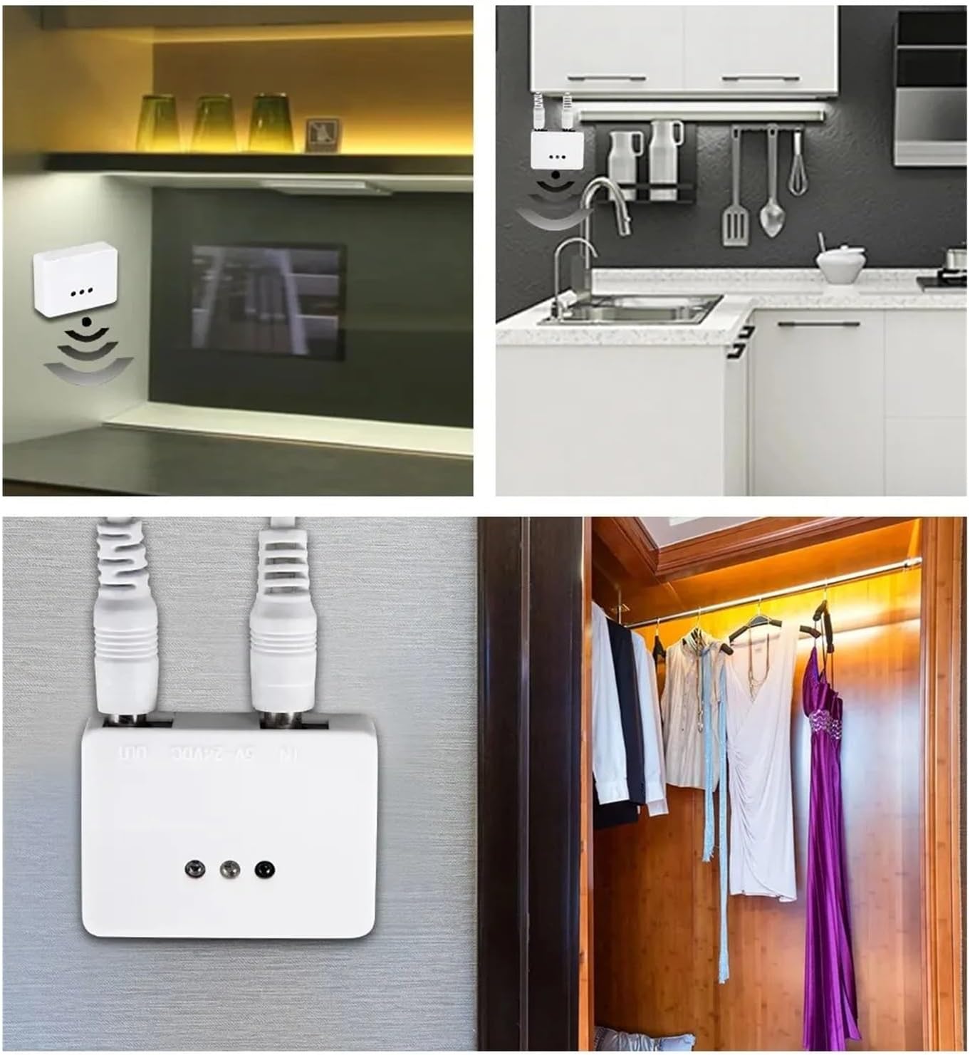 Hand Sweep Motion Sensor Smart Switch DC Female 5V 12V 24V LED Dimmer Sensor Switches Brightness Controller for Strip Light(3PCS)