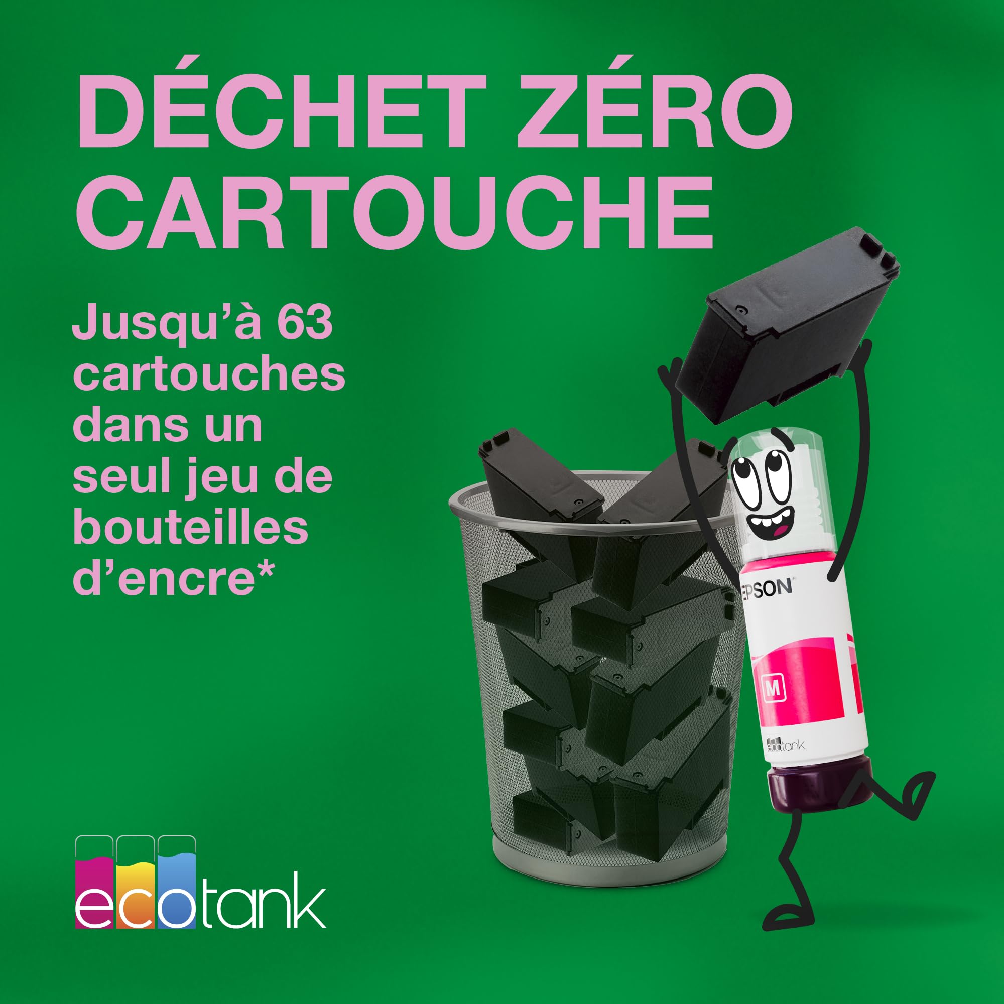 Epson EcoTank ET-2959 Imprimante à Réservoirs D’Encre | Maison & Petit Bureau | Wi-FI | A4 | Imprimer, Copier, Numériser | Écran LCD 3,7cm | Impression Recto Verso Auto | Jusqu’à 3 Ans d’Encre Inclus