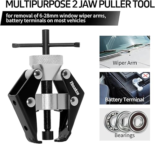 Miniatura 4 de Herramienta de extracción de brazo de limpiaparabrisas Terminal de batería y extractor de brazo de limpiaparabrisas Rodamiento de batería