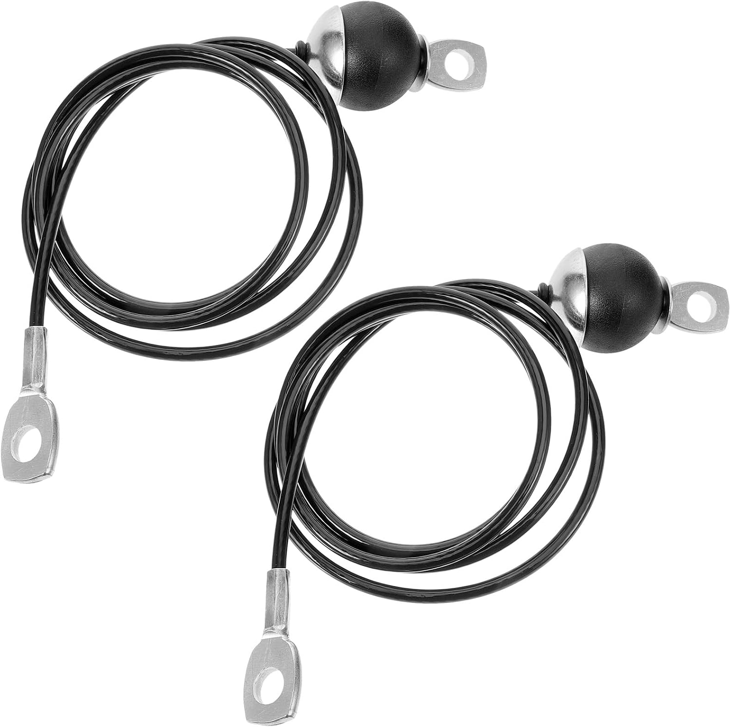 Zerodeko 2pcs Fitness Pulley Cable, 4.92ft Steel Wire Rope for Gym Machine