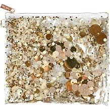 Packed Party Spirit Squad Confetti Everything Pouch, Makeup Bag, Travel Bag,Cosmetic Bag for Women Good As Gold