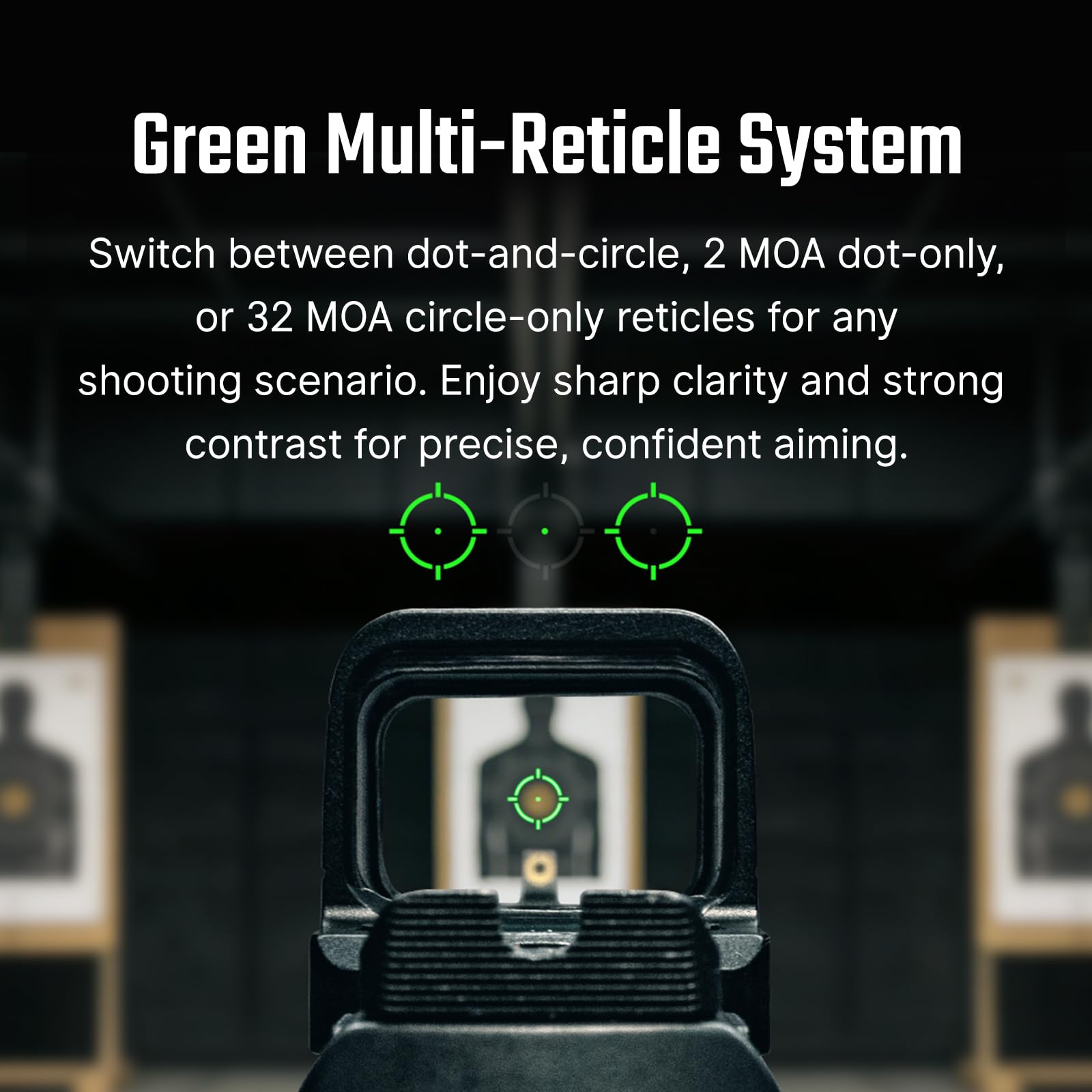 Snapklik.com : OSIGHT SE 2 MOA Dot & 32 MOA Circle Dual Reticle Green ...