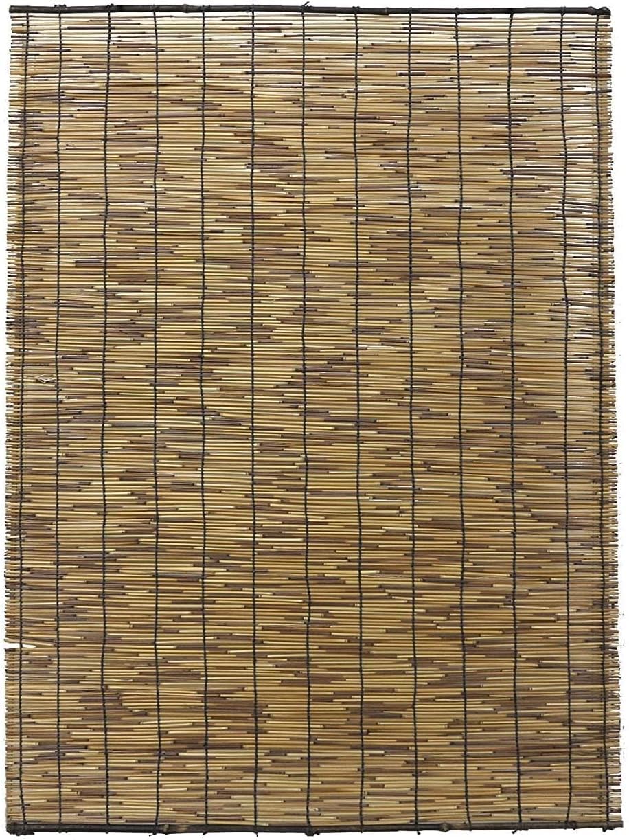 いぶし焼 天津すだれ 約88×180㎝ ブラウン 袋入り いぶし焼加工で 虫やカビが付きづらい 水勘製簾所