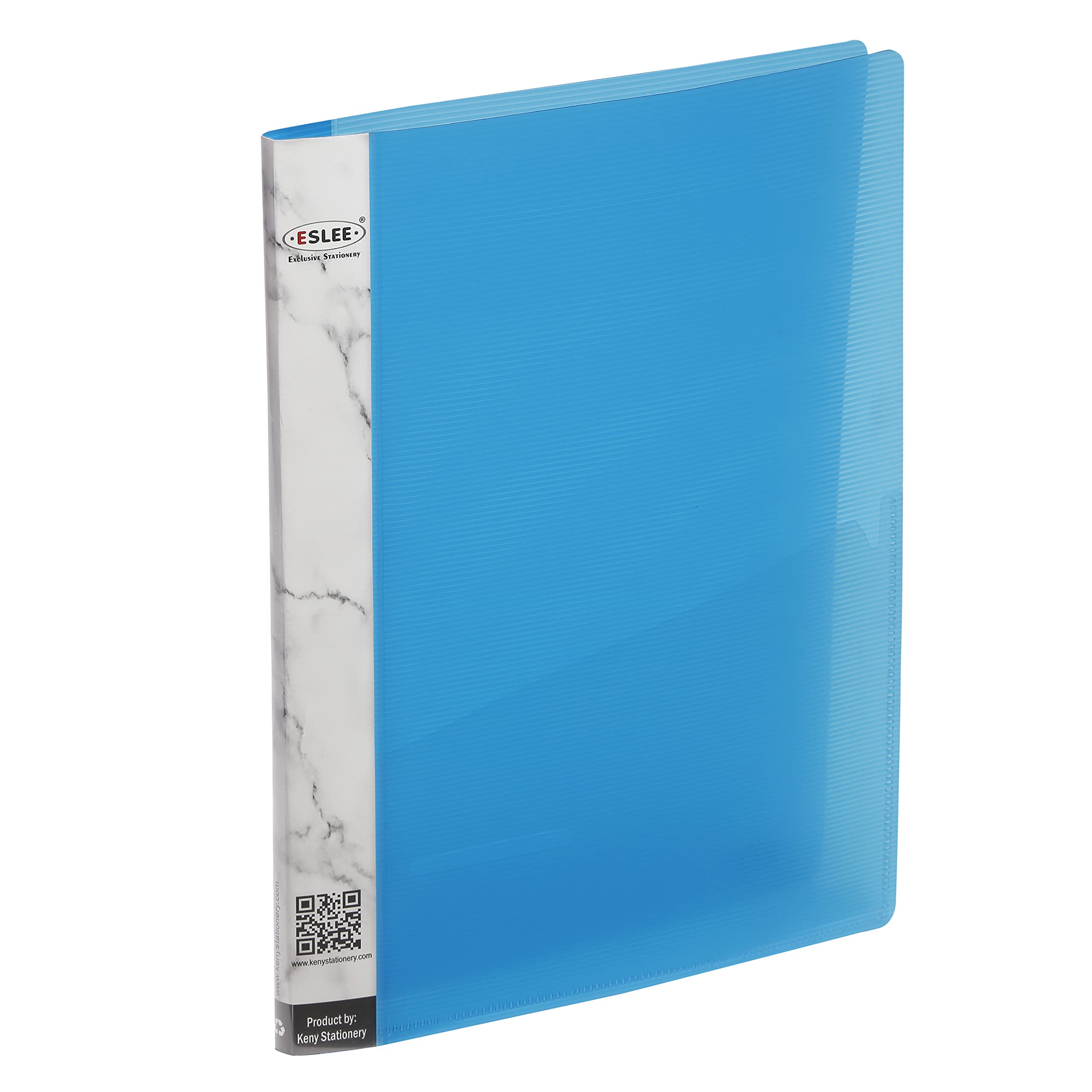 Eslee Presentation File | Report File | Best for A4 Size Paper | Straightline Texture | Deluxe Plastic Clip | Blue - Pack of 5 (ES12A4 Blue)