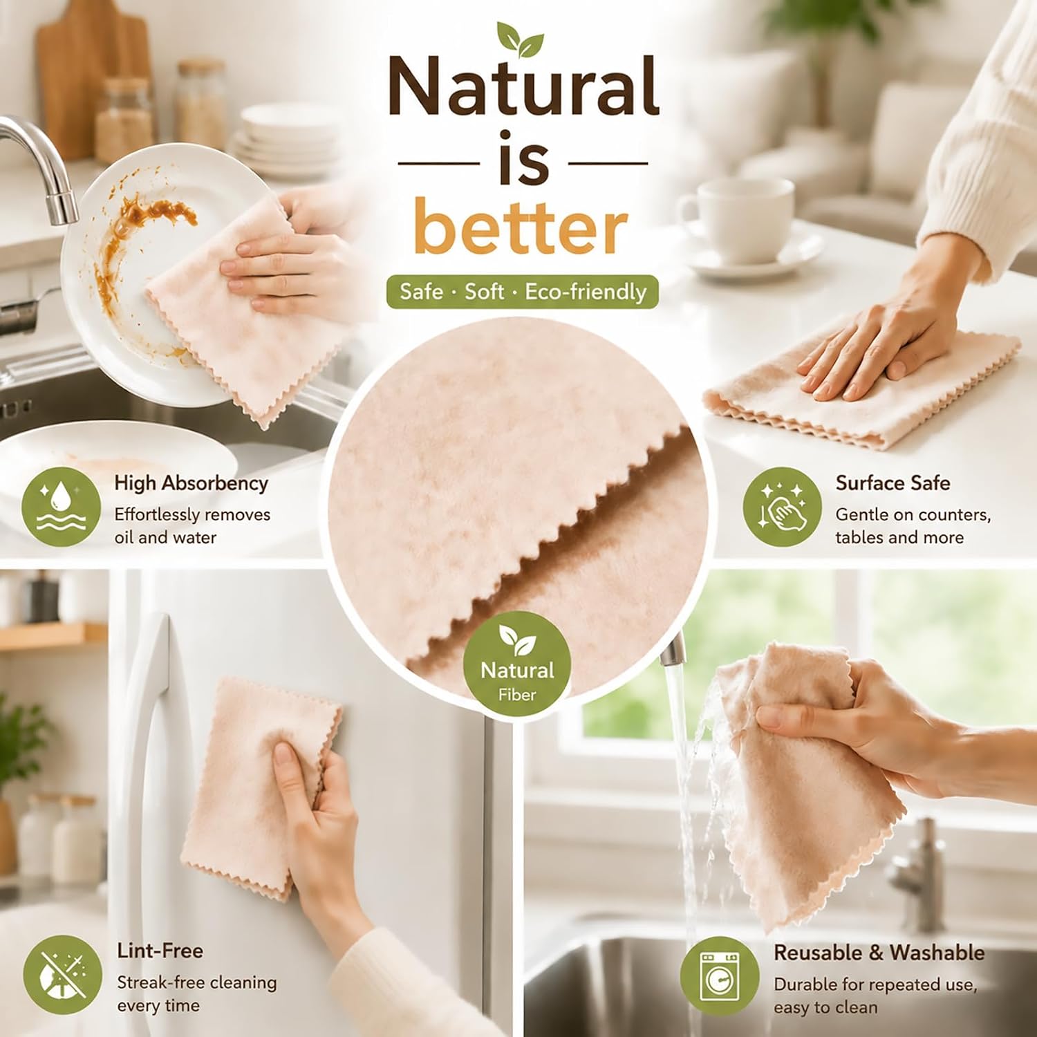 Thickened Cleaning Cloth 10 Pack Dish Cloths image 4