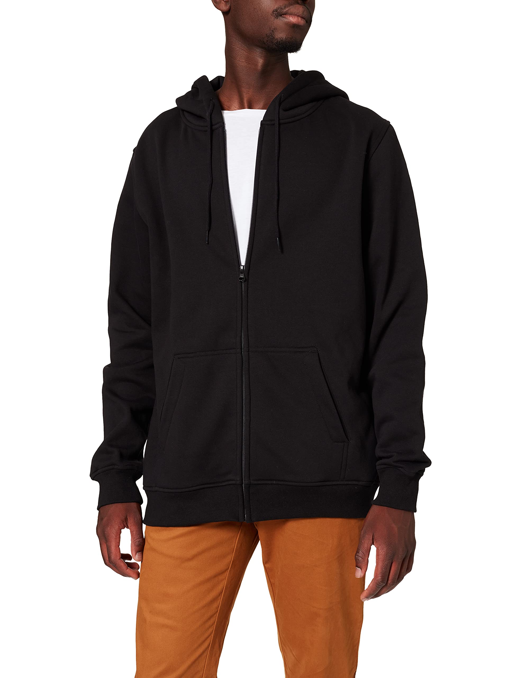 Build Your Brand BY098 - Capuchon sweater met rits nek heren - Marine | Groothandel Kleding: Nederland