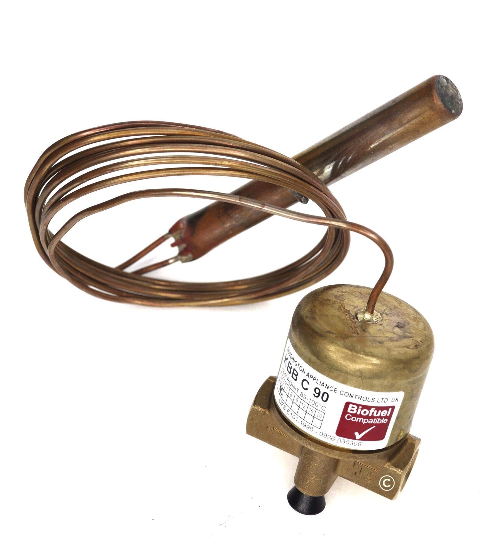 Teddington KBB 65 grado celsius remoto fuego valve (3 metros)