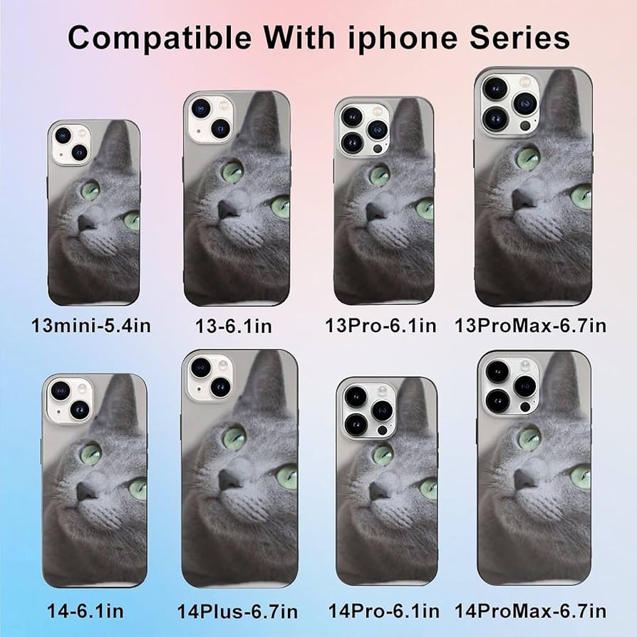 Amazon.co.jp: iPhone 15 ケース ロシアンブルー 猫 猫柄 灰色
