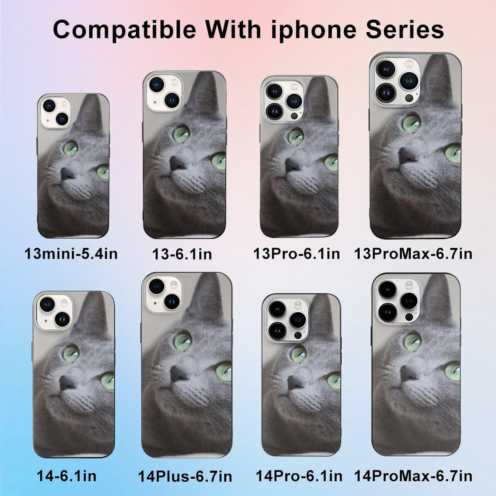 Amazon.co.jp: iPhone 12 Mini ケース ロシアンブルー 猫 猫柄 灰色