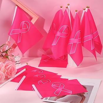 Amazon.co.jp: Kinlop 乳がん啓発フラグ 72個 小さな乳がん