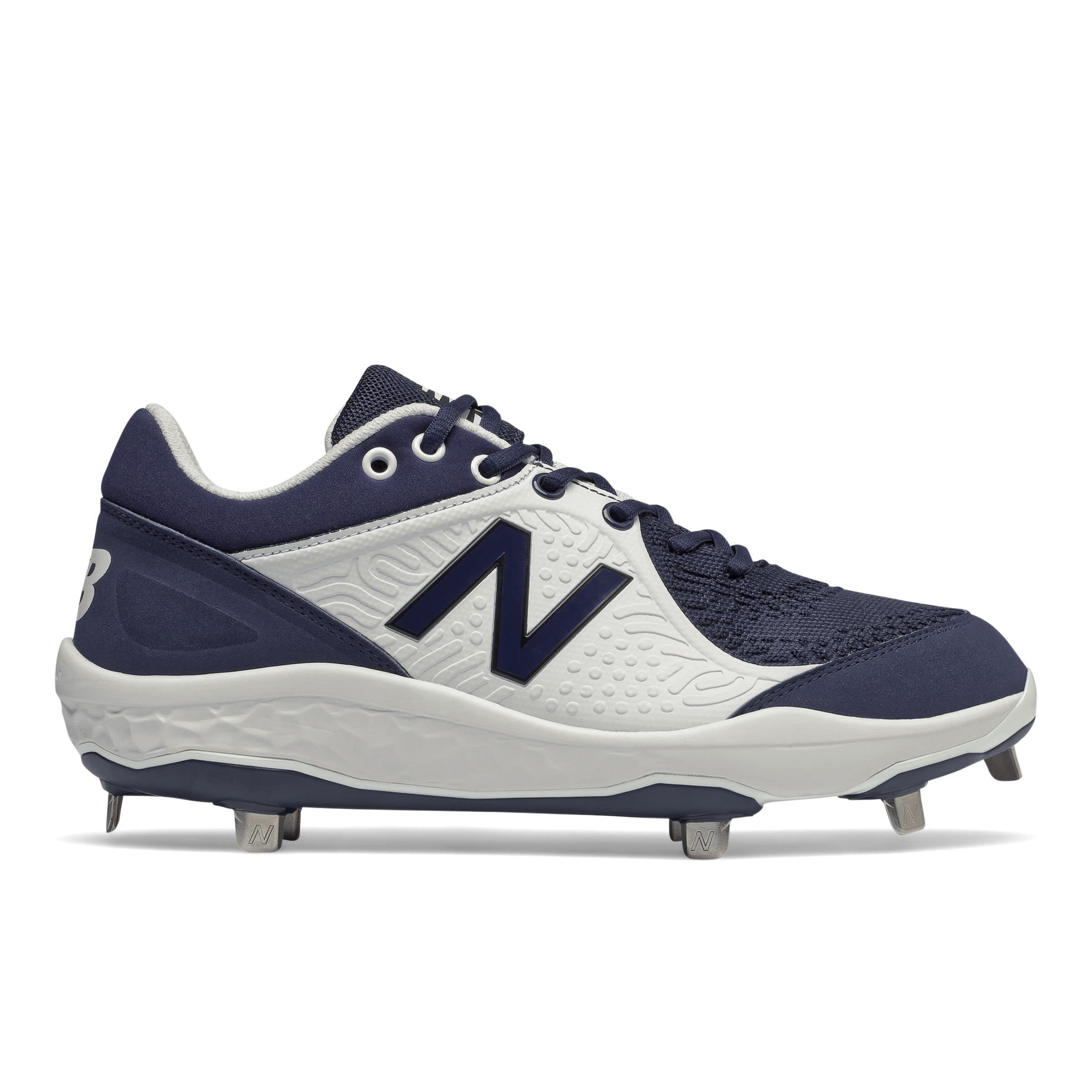 New Balance Men's Fresh Foam 3000 V5 Metal Baseball Shoe, Navy/White, 16