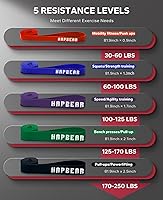 Vista 2 de HAPBEAR Pull Up Assistance Bands - Pull Up Bands - Resistance Bands - Exercise Bands Resistance Bands Set - Workout Bands for Working Out