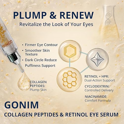 Miniatura 4 de GONIM Suero para ojos 24K Gold Collagen Peptide & RetinolEye Elixir