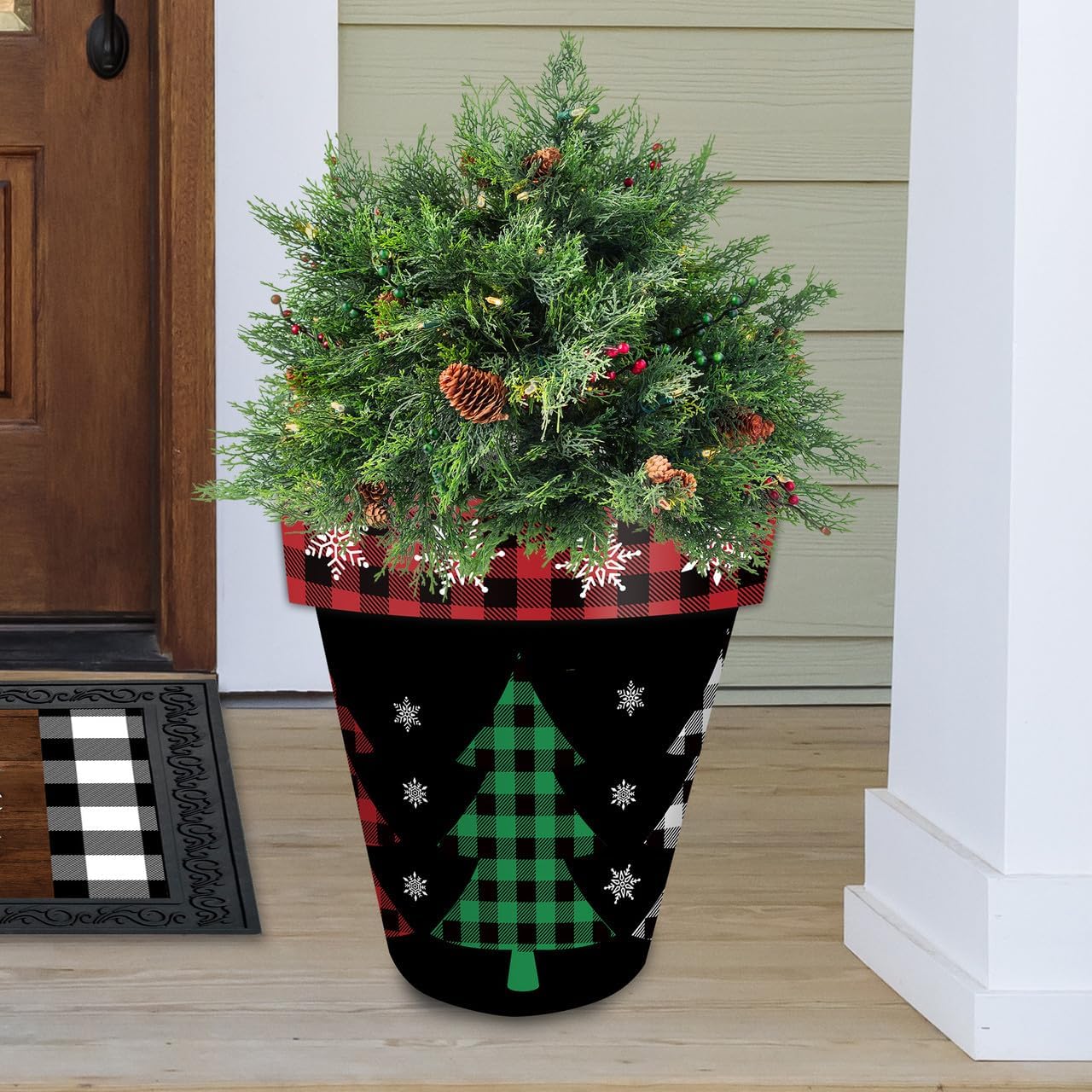 Briarwood Lane Checkered Trees Large Planter