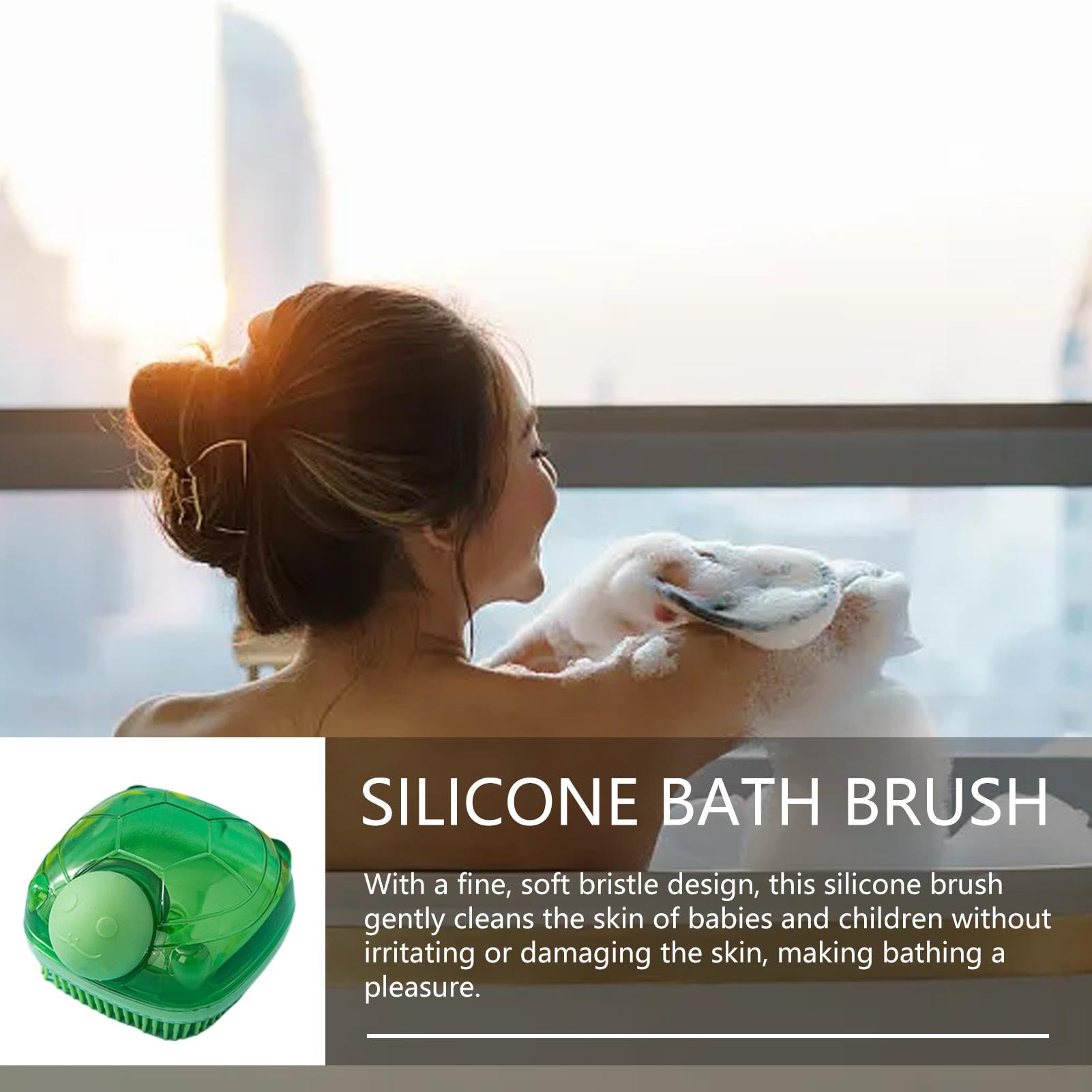 Esponja exfoliante de silicona para ducha, exfoliante, cepillo de baño de