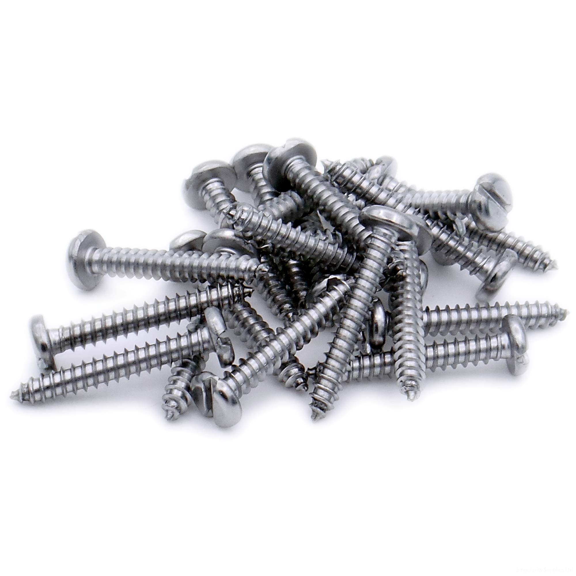 Singularity Supplies No.8 X 0.625 (4.2Mm X 16Mm) Slot Pan Self-Tapping Screw - Stainless Steel (A2) (Pack Of 20)