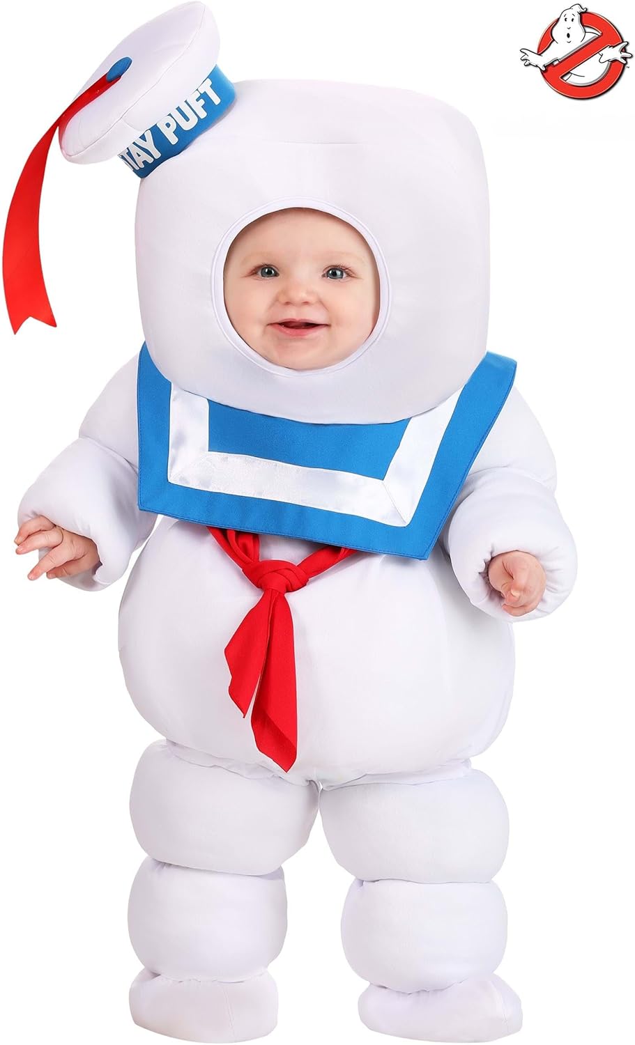 Ghostbusters Stay Puft Marshmallow Man Costume for Infants, Baby Ghostbusters Cosplay Halloween