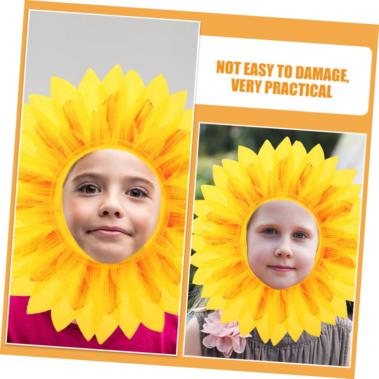 TINEASUR Sunflower Costume Hood 3 Pack Funny Headgear for Boys and Girls Carnival Party Accessory Dance Performance Headwear Random Color