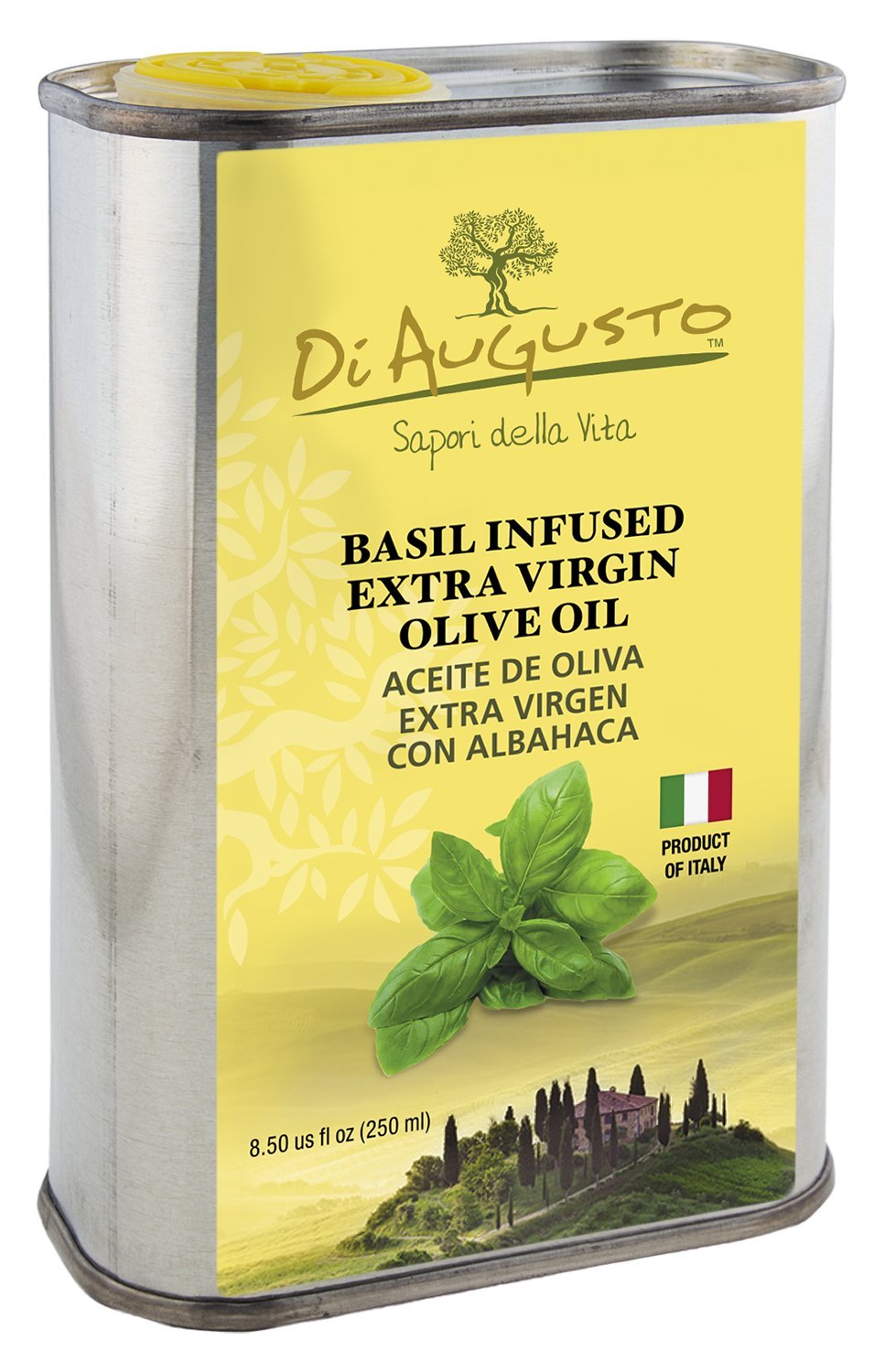 Di Augusto Basil Infused Extra Virgin Olive Oil ,250 ml.