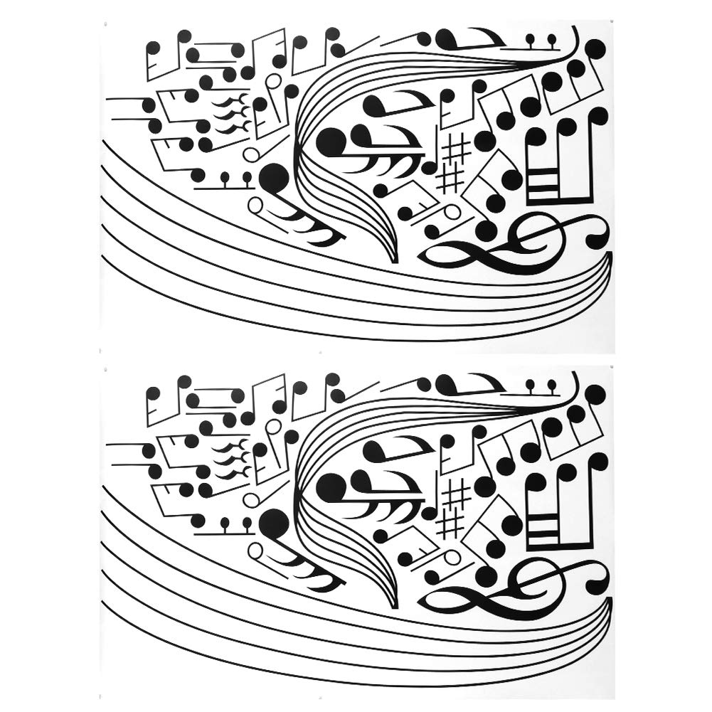Autocollant mural note de musique papier peint auto-adhésif PVC