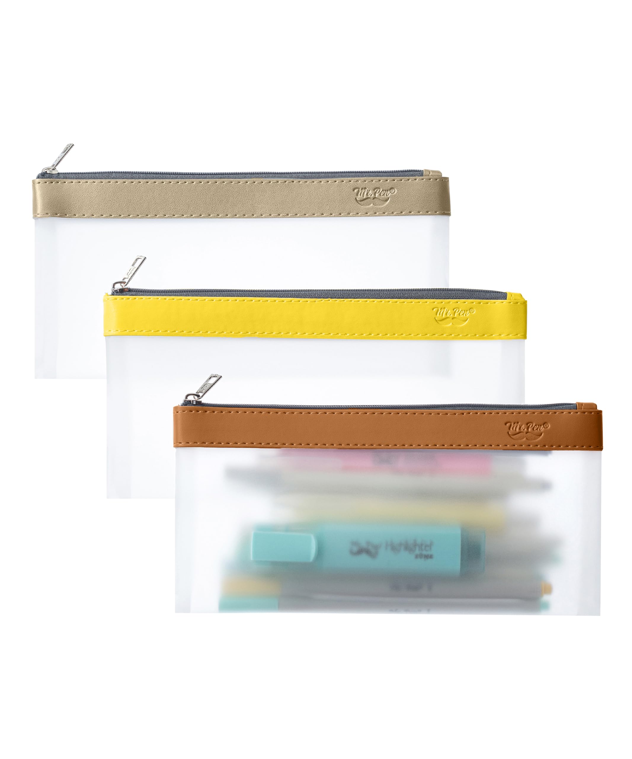 Mr Penclear Pencil Pouch Pack Clear Pencil Case Pencil