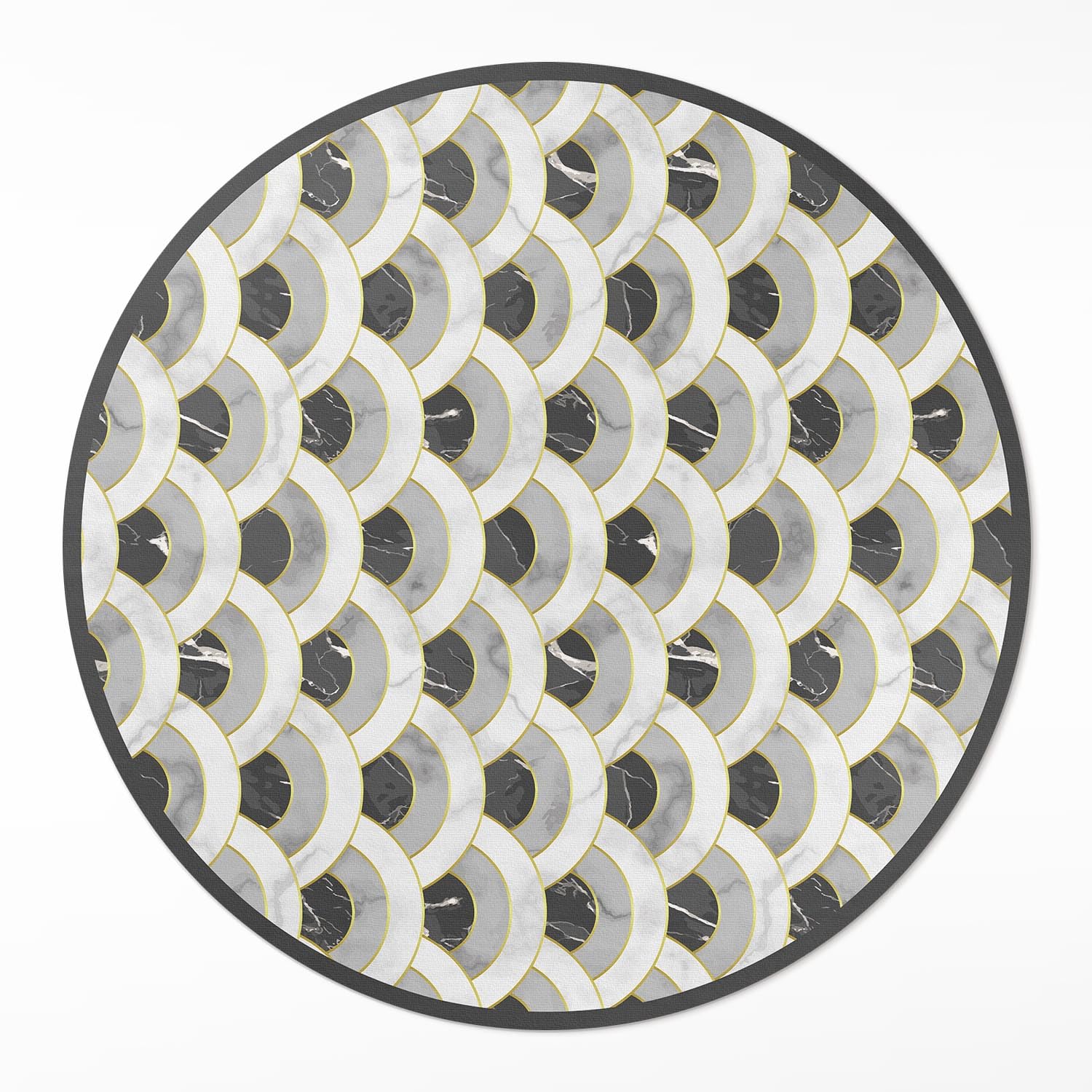 Tapis de sol cuisine rond pvc résistant à la rayure entretien facile salon chambre 60cm