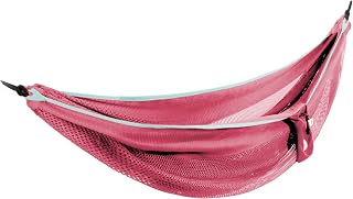 Vivere Double Polyester Mesh Hammock - 400 lb Capacity (Rose/Celeste)