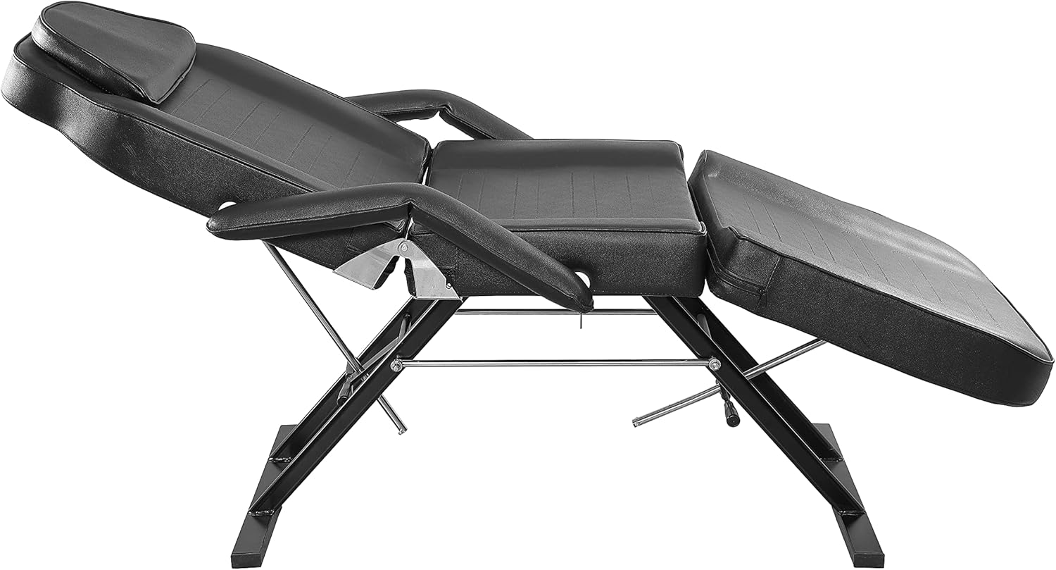 Adjustable Esthetician Equipment Facial Table Bed Fancie Massage Chair for Beauty Medical Aesthetic Tattoo Salon(Black) : Beauty & Personal Care