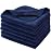 SINLAND Microfiber Facial Cloths Fast Drying Washcloth 12inch x 12inch (6pack, Navy Blue)