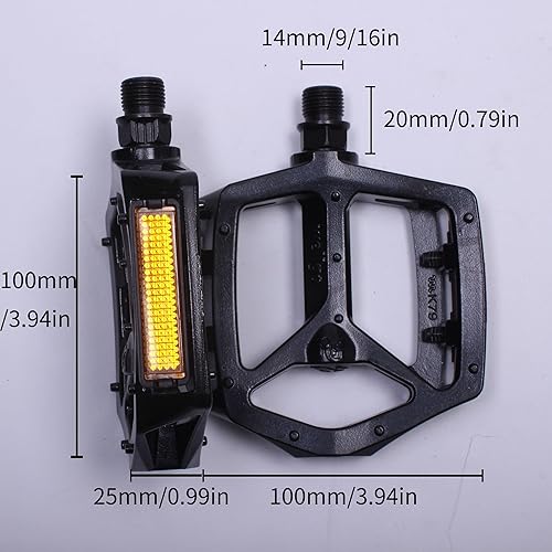 Miniatura 2 de Pedales de bicicleta ligeros, pedales de bicicleta impermeables con aluminio, plataforma de ciclismo antideslizante universal de 916 pulgadas para