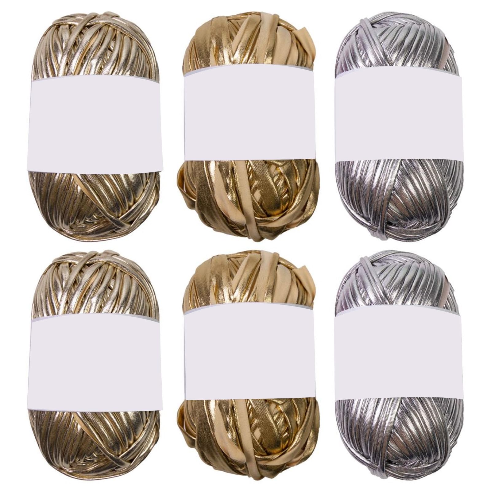 6 Pieces T-Shirt Yarn Crochet Yarn Ribbon Polyester for Crocheting Bag Craft Project