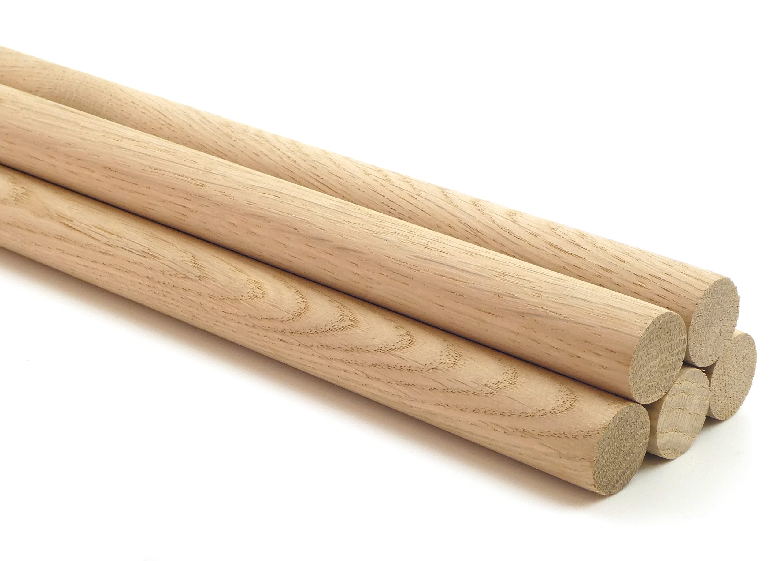 Premium Quality European Oak Dowel Pack of 5 - 500mm Long (18mm Diameter)