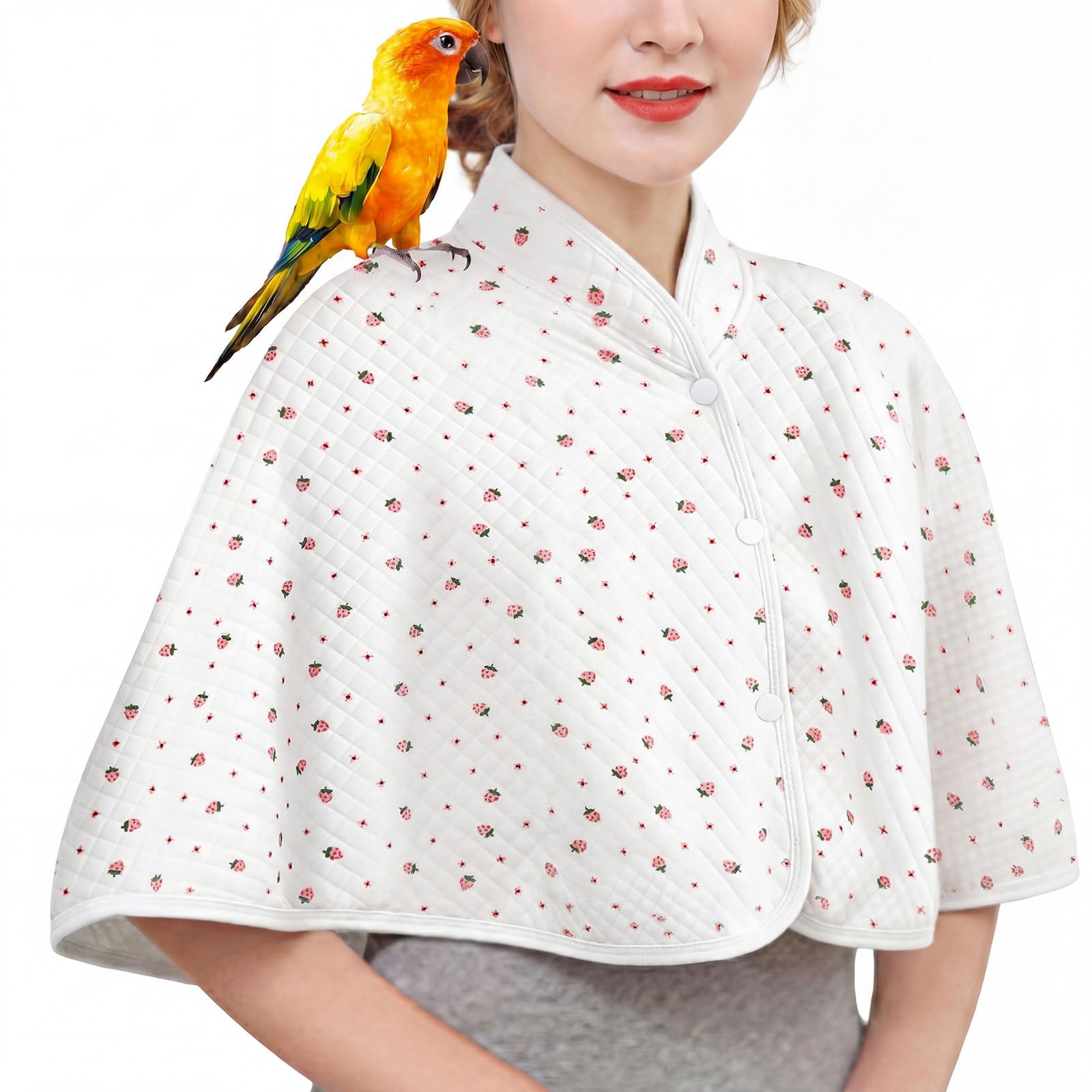 QBLEEV Parrot Anti-Scratch Shoulder Protector, Bird Diaper Poop Cover Pad