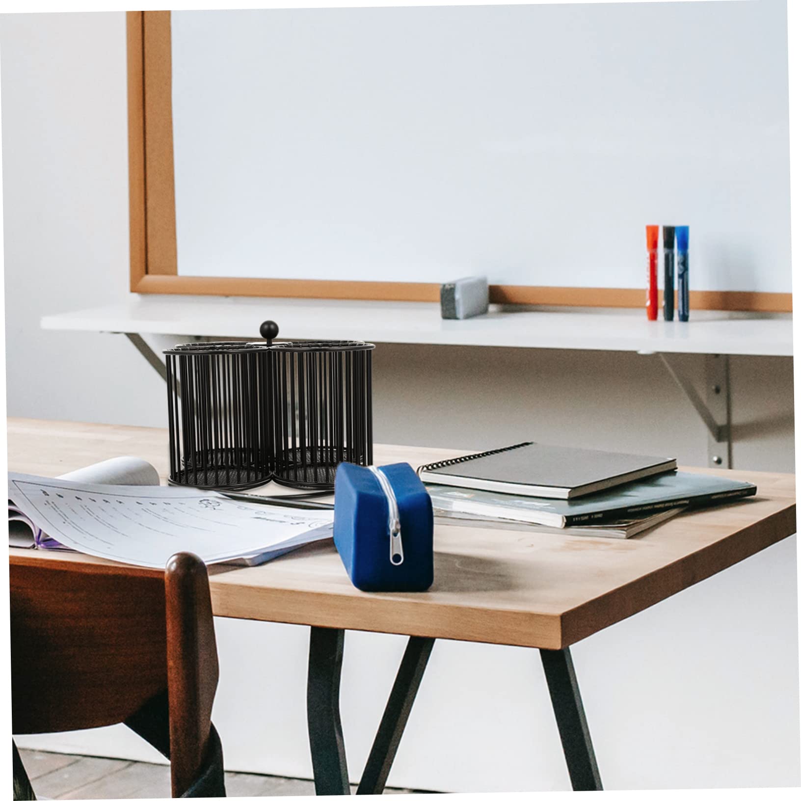 MAGICLULU Drehbarer Stifthalter Aus Metall Für Schreibtische Stiftebecher Mit Organizer-funktion Rutschfester Basis Für Büros Und Arbeitszimmer Make-up-pinselhalter Kompatibel