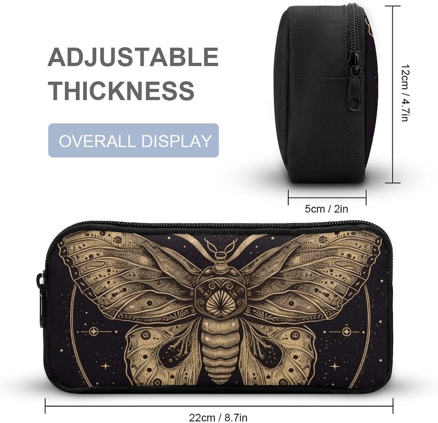 Moth Pencil Case Large Capacity Pencil Pouch image 2