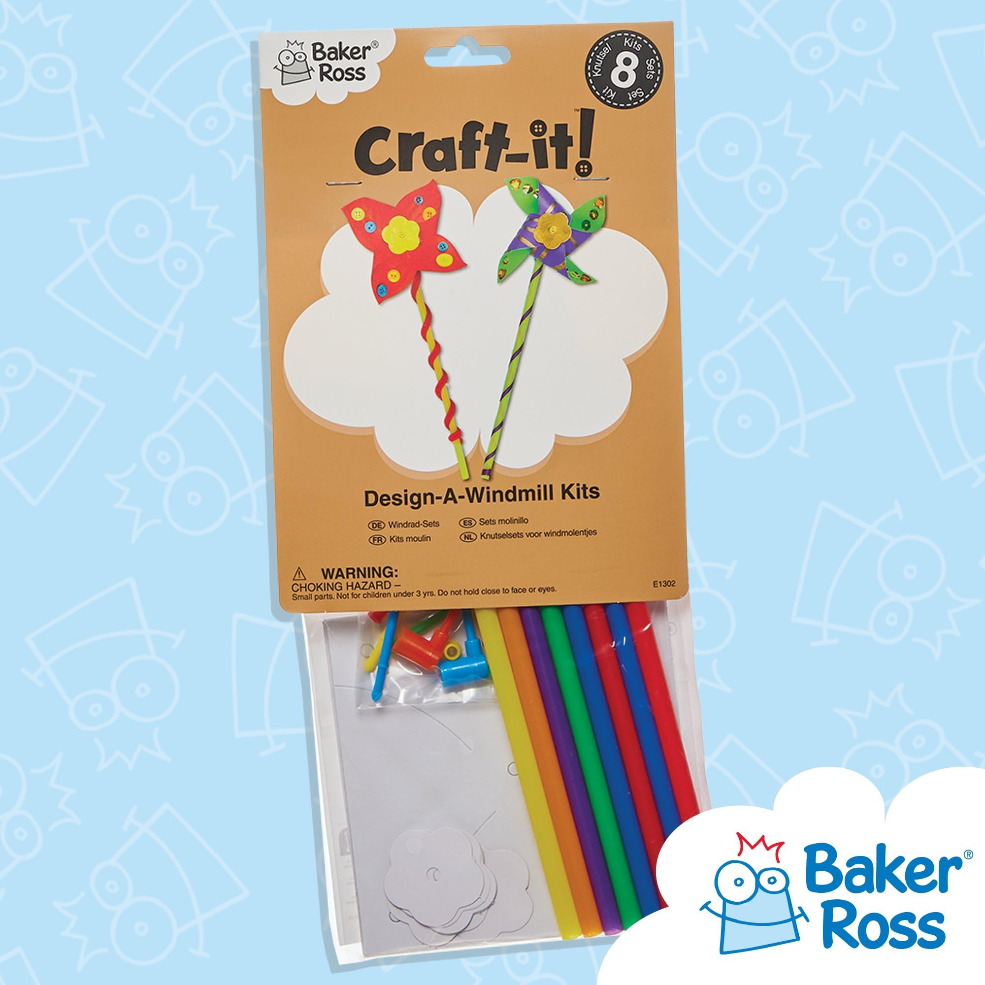 Baker Ross Girandole da inventare, kit per bambini (confezione da 8)